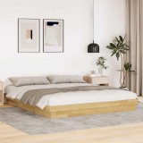 vidaXL Cadru de pat fără saltea 180x200 cm din lemn masiv de stejar