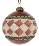 Set 8 globuri brad Craciun sticla multicolora Geometrical &Oslash; 10 cm