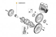 Pinion Ax Came Comanda Arbore Cotit - Fulie Dacia Logan Sandero 1.4 55kw 2004-2012 ; Dacia Logan, Logan Express, Logan Mcv, Sandero; Renault Kangoo, K foto