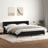 vidaXL Pat box spring cu saltea, negru, 180x210 cm, catifea 3318377