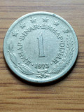 Moneda Jugoslavia 1 Dinar 1973, Europa