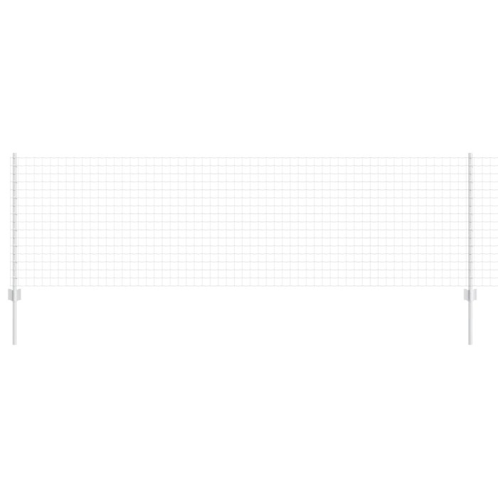 vidaXL Gard și St&acirc;lp Argintiu 0,8 x 10 m Oțel 3336146