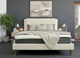 Cumpara ieftin Pat Lyra 180x200 cm Tapitat Catifea Crem cu Somiera Inclusa