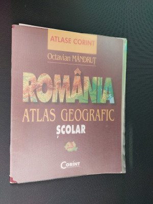 ROMANIA ATLAS GEOGRAFIC SCOLAR OCTAVIAN MANDRUT EDITURA CORINT foto