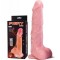 Vibrator Natural Incalzire 48 Grade, cu cap rotativ si ventuza, Fiery Dong Flesh