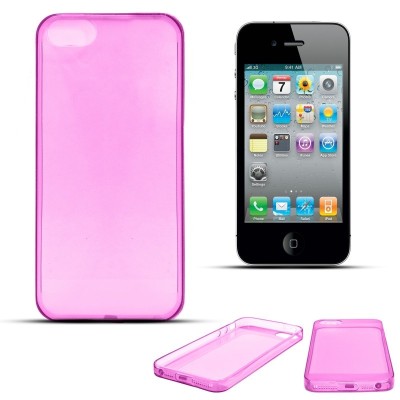 Husa APPLE iPhone 4 / 4S - Ultra Slim (Roz Transparent) foto