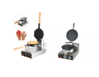 Aparat pentru bubble waffle cu aparat pentru vafe și conuri foto