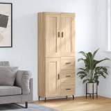 Cumpara ieftin Dulap &icirc;nalt, stejar sonoma, 69,5x34x180 cm, lemn compozit