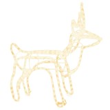 Cumpara ieftin Figurina ren de Craciun, 3 buc., alb cald, 60x30x60 cm