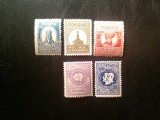 Serie Romania 1927 , 50 Ani Societatea Geografie , 5 valori