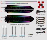 Lumini ambientale dedicate Mazda CX-5 2017-2023, RGB Acrilice 18 in 1 Dinamice cu efect symphony, Control din Aplicatie Bluetooth Buton