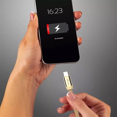 Cablu USB TYPE C 1m plat auriu 2.4A RUBY EDITION V-Tac SKU-8499 foto