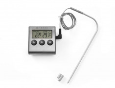 Termometru digital si timer bucatarie cu sonda 15 cm pentru cuptor si alerta temperatura, 271346, interval masurare -50/+250 gr C foto