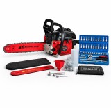 Cumpara ieftin Motoferastrau pe benzina Campion, 8.5 CP, motor 2 timpi, lama 40 cm + Cadou trusa chei 46 piese + 4 lanturi + 2 Buji, Consum Redus