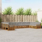 vidaXL Seturi de canapele cu pernă 4 pcs Gri natural și deschis 3374201