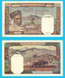 Algeria (pick 88) 100 Francs 1942 aUNC; Bancnotă din perioada coloniei franceze (Guvernul de la Vichy)