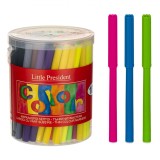 Set Carioci Subțiri, Little President, 100 Bucăți, Multicolor, Capacitate 12x16cm