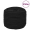 vidaXL Fr&acirc;nghie de lucru, negru, 12 mm, 250 m, poliester 152829