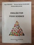 English for food since Olga Panzaru,Simona Catrinel Avarvarei