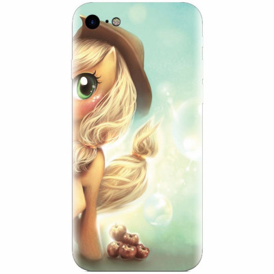 Husa silicon pentru Apple Iphone 6 Plus, Applejack Pony Cute K foto