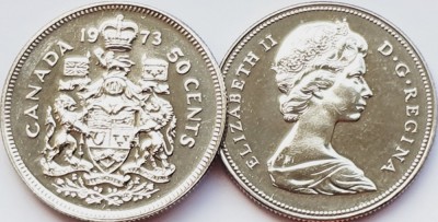 2919 Canada 50 cents 1973 Elizabeth II (2nd portrait) km 75 aunc-UNC foto