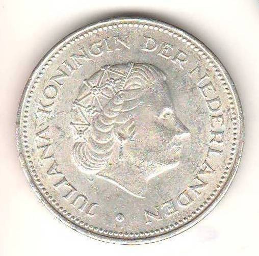 SV * Olanda 10 GULDEN 1970 * REGINA JULIANA - JUBILEUL DE ARGINT 1945 * XF+