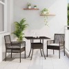 VidaXL Set de masă pentru grădină 3 pcs Maro Rattan poli 3334925
