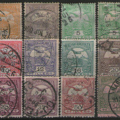 Ungaria 1900-1904 - turul, serie stampilata incompleta