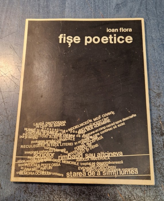 Fise poetice Ioan Flora cu autograf