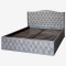 Pat Matrimonial Ofelia tapitat cu somiera rabatabila diverse dimensiuni, culoare crem - 160x200
