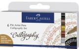 PITT ARTIST PEN SET CALIGRAFIC 6 BUC FABER-CASTELL, Faber Castell