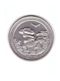 Moneda SUA 25 centi/quarter dollar 2016 D, Illinois Shawnee, stare foarte buna, curata