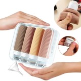 Set 4 Recipiente Călătorie Salestore.ro&reg; &ndash; 90ml, Geantă Toaletă, Stickere, P&acirc;lnie, Reutilizabile, Silicon, Multicolor