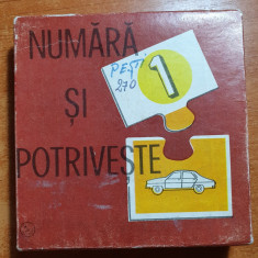 joc pentru copii perioada comunista " numara si potriveste "