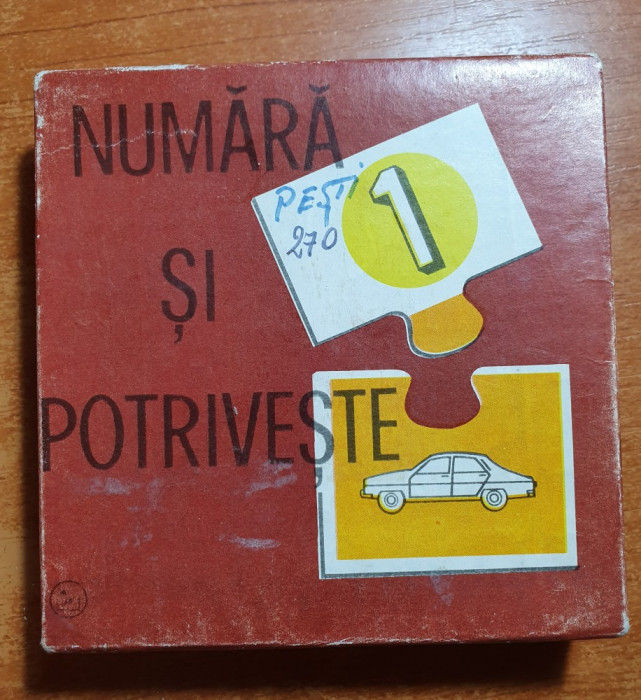 joc pentru copii perioada comunista &quot; numara si potriveste &quot;