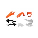 Kit plastice KTM EXC EXC-F TPI 17- 19 Alb Negru Portocaliu