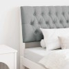 VidaXL Tăblie tapițată Gri deschis 100 cm Lemn de pin masiv 879358