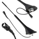Antena auto universala tip bat ANT10 cu amplificator incorporat, mufa Raku-2, lungime 25,4 cm, cablu 20 cm, pentru majoritatea modelelor auto, AMiO