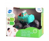 Masinuta Bebe Monster Truck Crocodil SuperHeroes ToysZone, roti libere, jucarie copii, efecte sonore