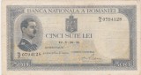 Bancnota Romania 500 Lei 1939 aVF Supratipar - Colectie Numismatica