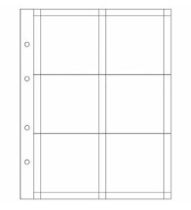 File PVC de rezerva OPTIMA pentru 6 monede x dimensiune 65 mm - 5 buc.