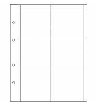 File PVC de rezerva OPTIMA pentru 6 monede x dimensiune 65 mm - 5 buc. foto