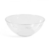 Bol Plastic, Model Flori, Transparent, Diametru 20cm, &Icirc;nălțime 8cm