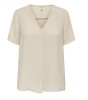 Tricou cu maneca scurta pentru femei JDY Jdydivya S S Top Wvn Noos, bej, S - OUTLET