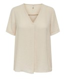 Cumpara ieftin Tricou cu maneca scurta pentru femei JDY Jdydivya S S Top Wvn Noos, bej, S - OUTLET