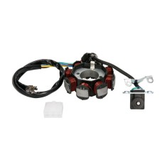 Stator magnetou atv 8 bobine, CG150cc, Bashan 200-250cc, 5 fire, prindere in 3 suruburi