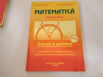 Matematica clasa a XI-a. Exercitii si probleme- Marius Burtea, Georgeta Burtea foto