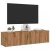VidaXL Dulap TV perete, stejar artizanal, 120x30x30 cm, lemn prelucrat