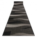 Traversa sisal Floorlux model 20212 negru si argint, 100 cm, Dreptunghi