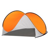 Cort plaja si picnic semi-deschis Sersimo, protectie UV, 200x120x110cm, portocaliu gri Household NewTrend